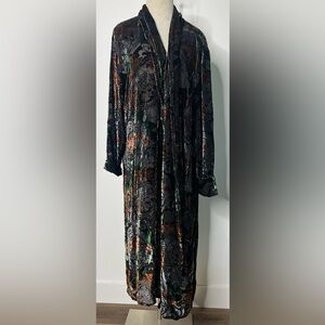 Citron Santa Monica Velvet Burnout Duster Kimono Robe